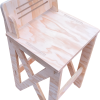 Silla de bar de madera es una opción asequible y resistente.